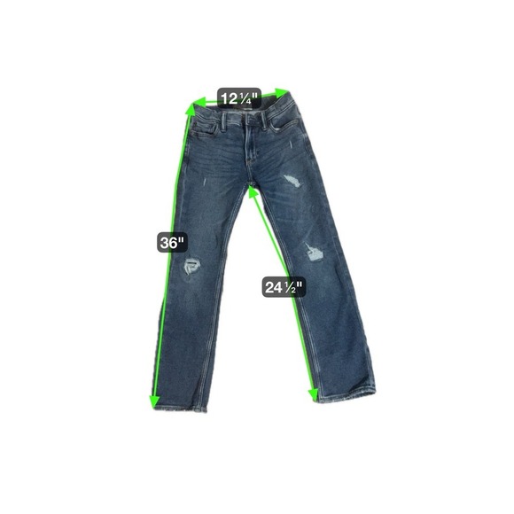 Abercrombie Kids Skinny Jeans Distressed Blue Denim‎ Size 11 12 - Picture 5 of 10